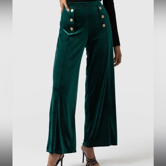 Saint + Sofia Pants - Saint + Sofia CHELSEA PANT - JEWEL GREEN